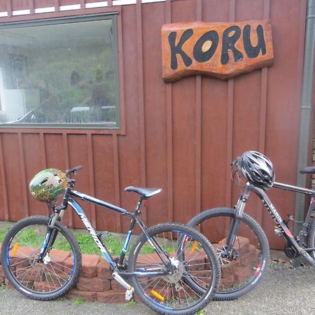 Koru Beachfront Holiday Cabins & Hot Tub Barrytown Exteriör bild